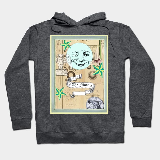 Moon tarot card Hoodie by White B Gifts